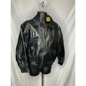 reduced NWT New Men’s Small black leather jacket vintage style